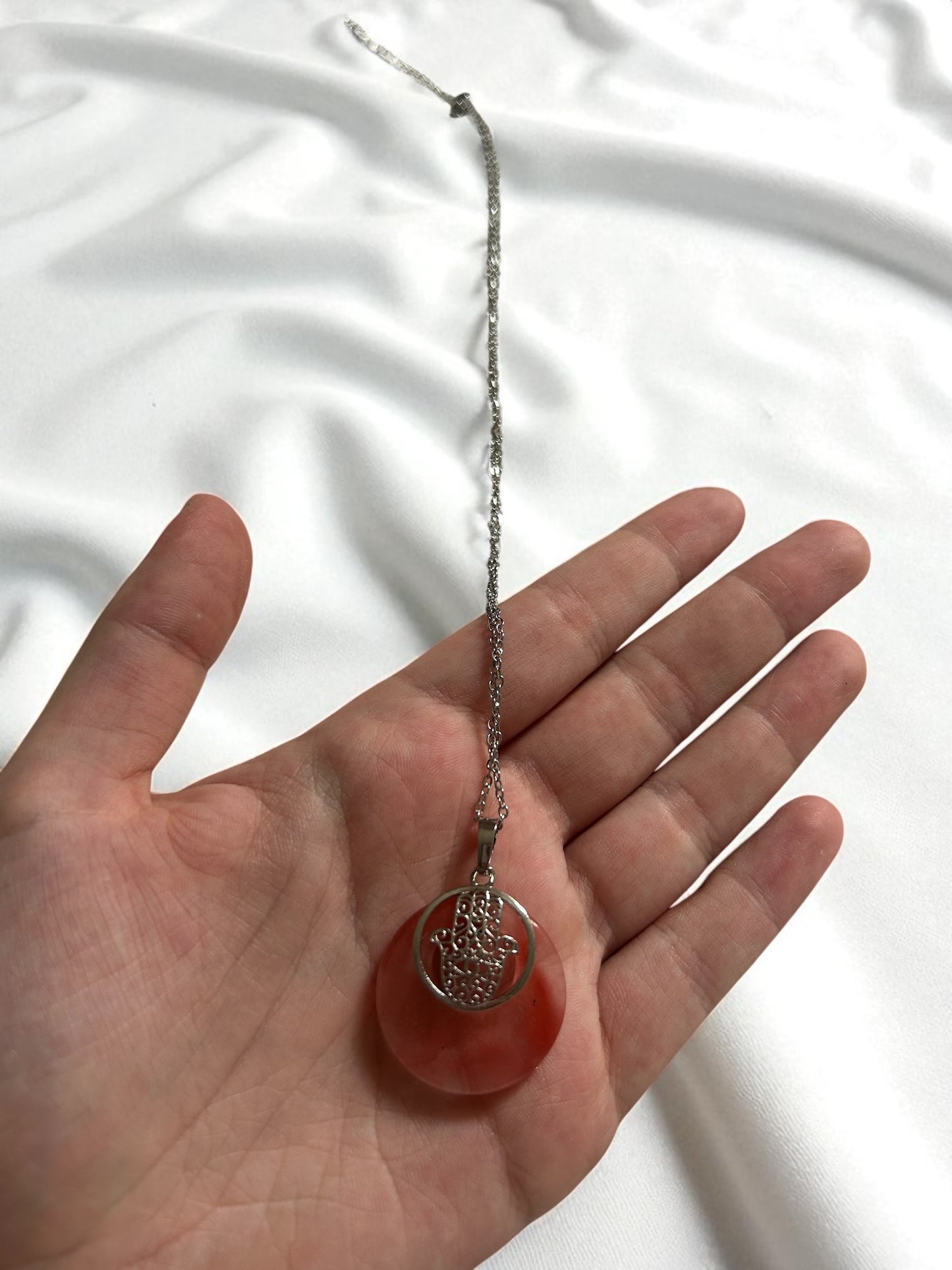 Collier Amulette rose - Main de FATMA